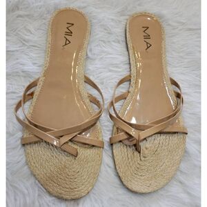 MIA 'Preta' Espadrille Flat Sandals Size 10 New